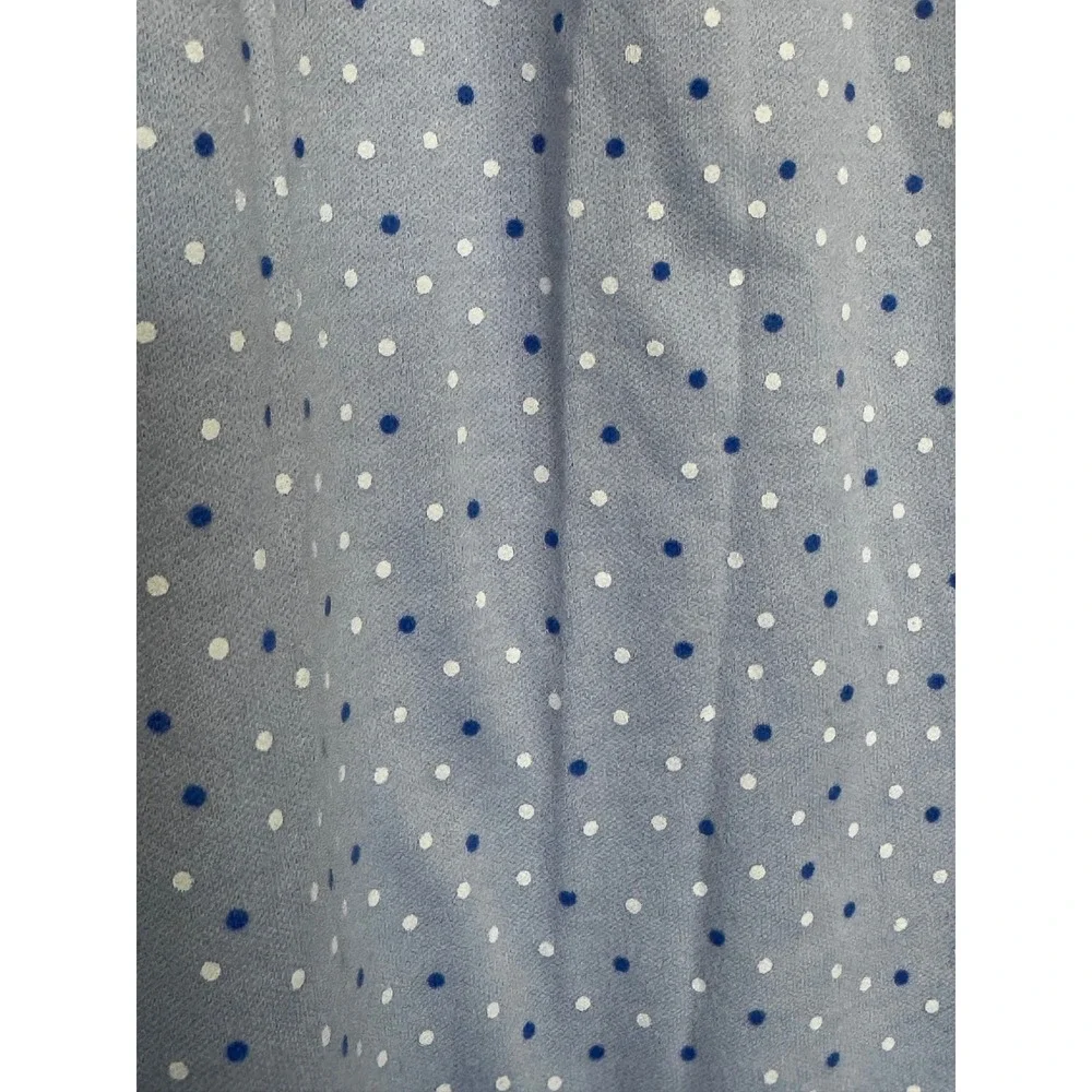 Eileen West NWOT Blue Polka Dot Lace Trim Long Sleeve Nightgown XXL 22/24 Mom